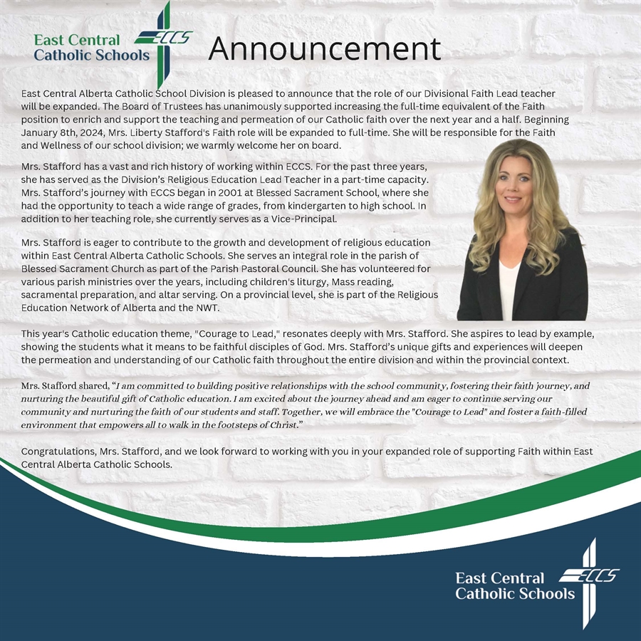 Divisional Faith Lead Teacher